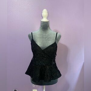 Women’s black lace tank top